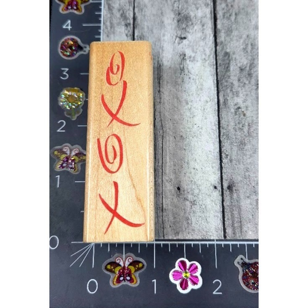 Penny Black XOXO 1608E Hugs Love Kisses Rubber Stamp Wood #R79